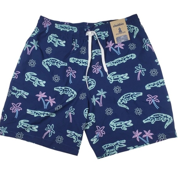 chubbies Other - Chubbies Men’s Swim Trunks, Size Medium “Neon Glades Alligator” Style